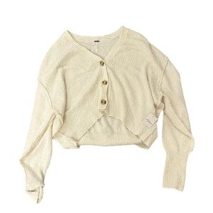 free people cream cardigan/sweater